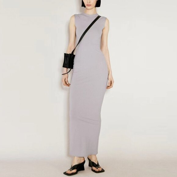 Ssense Entire Studios Sleeveless Maxi Dress XS/S Grey - Picture 3 of 12